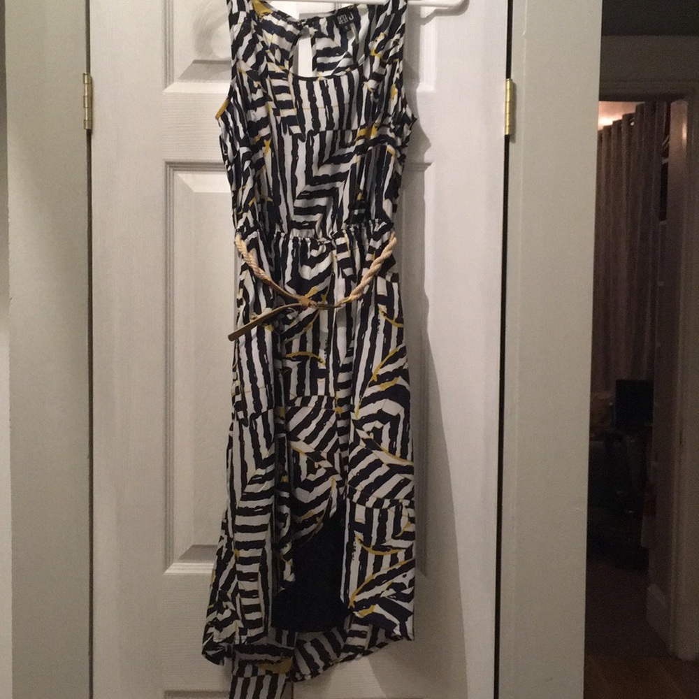 Patterned high low dress